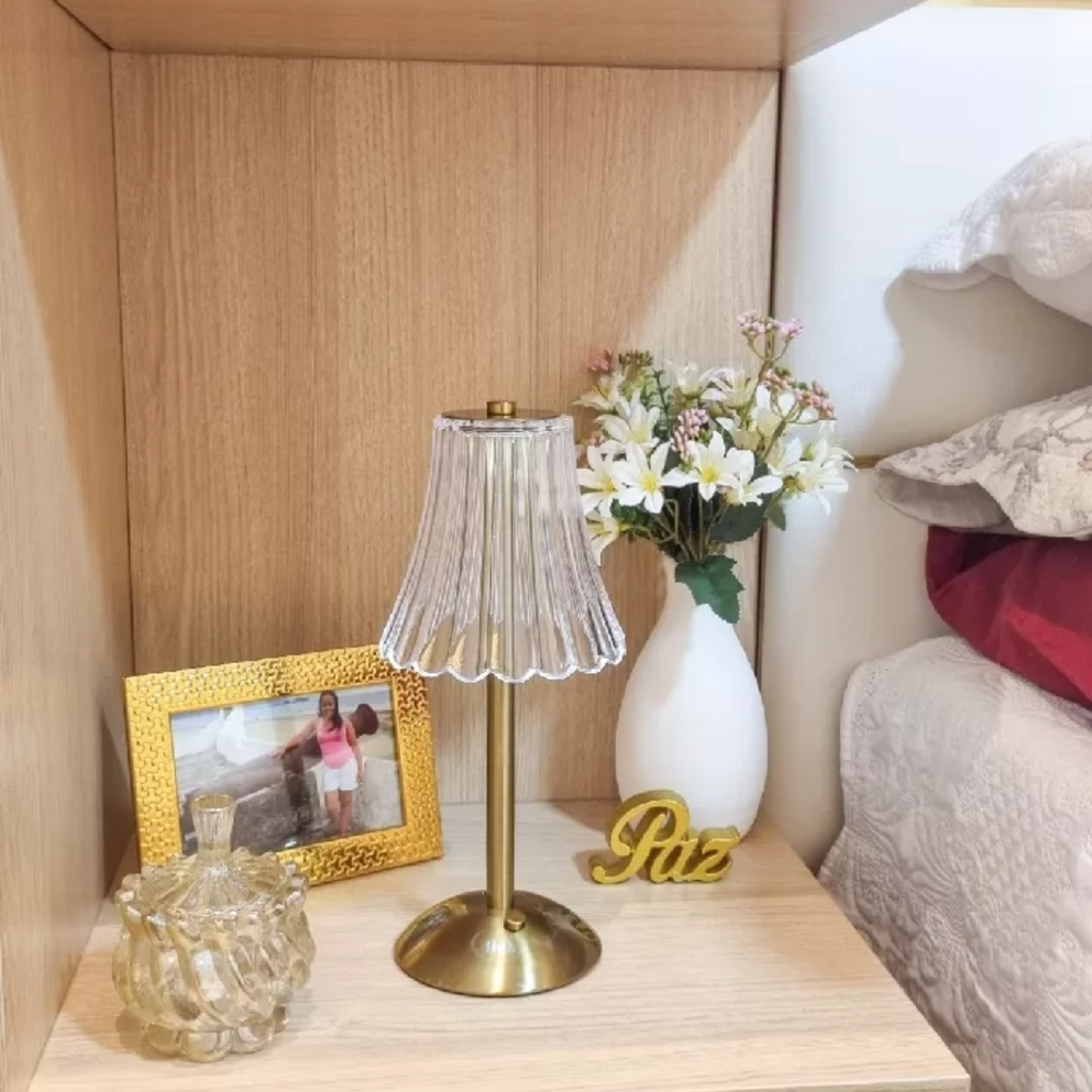 Luminária De Mesa Sem Fio Com Barra Led Sensor Toque De Luz Sem Fio