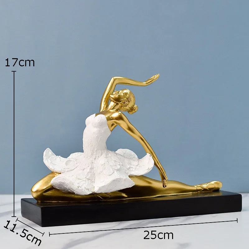 Estatueta Decorativa A Bailarina Dourada